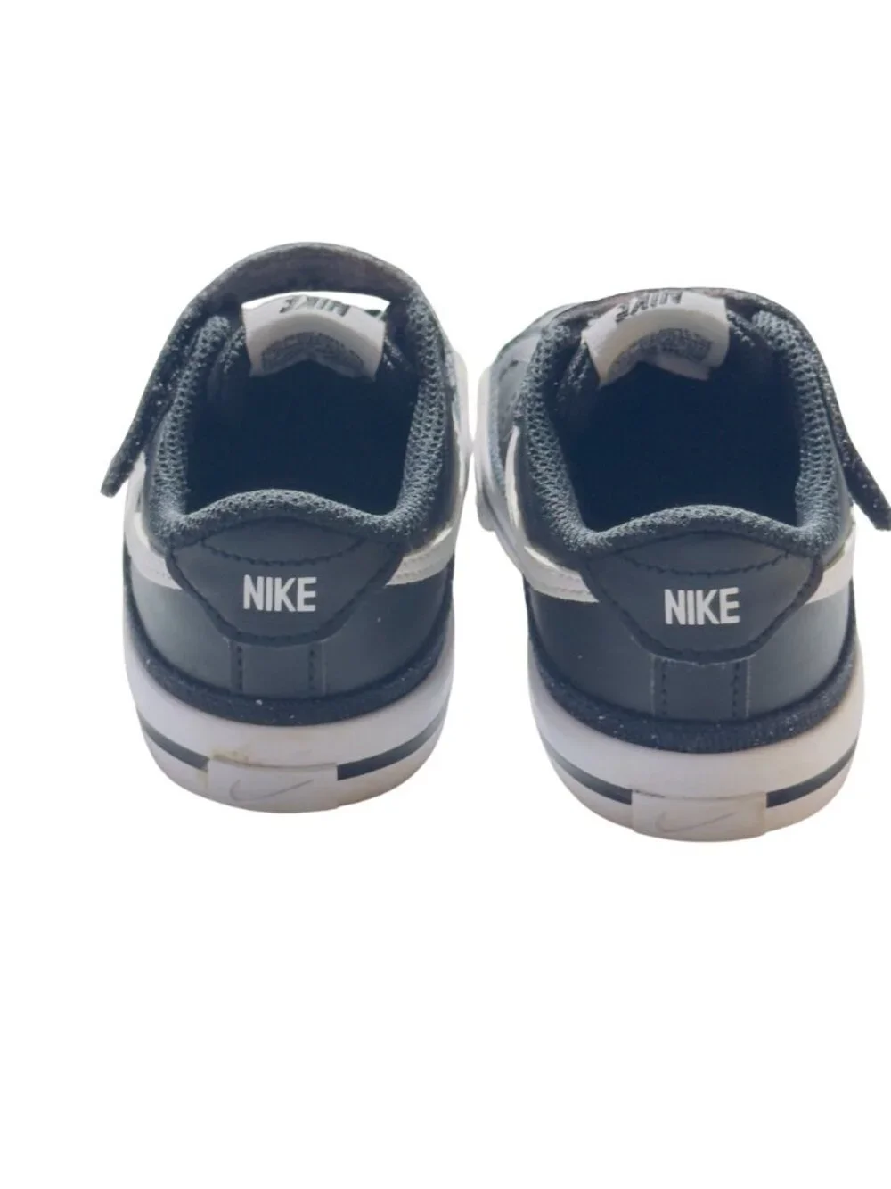 NIKE Toddler Shoes Black & White Sneakers DA5382-002 Size 7.5 Hook & loop Strap